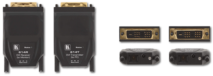 Kramer 614R/T DVI over SM Fiber Transmitter & Receiver Kit