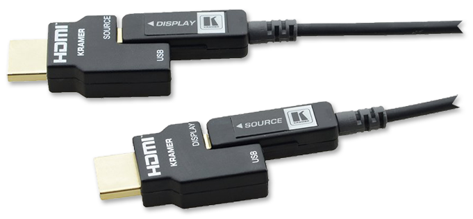 Kramer CLS-AOCH/60 4K UHD HSHF Active Fiber Optic High-Speed HDMI Cable