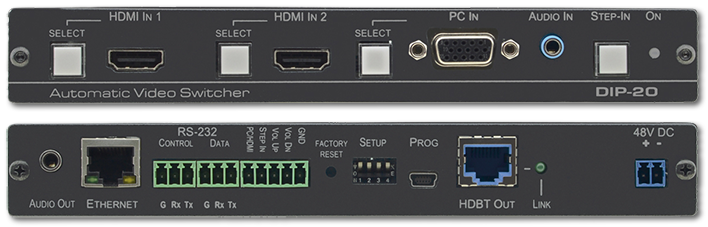 Kramer DIP-20 4K HDMI & VGA Auto Switcher Over PoE HDBaseT Transmitter