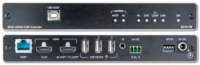 Kramer EXT3-TR 4K60 4:4:4 HDMI over HDBaseT 3.0 Extender w/ USB, RS-232 & IR