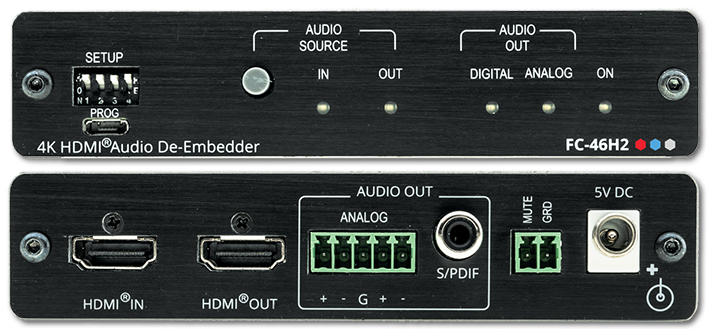 Kramer FC-46H2 4K HDR 4:4:4 HDMI Audio De-Embedder