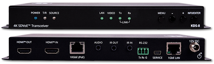 Kramer KDS-8 Zero Latency 4K HDR SDVoE Video Streaming Transceiver Over Copper