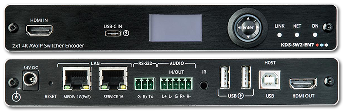Kramer KDS-SW2-EN7 4K HDMI / USB-C AVoIP Encoder