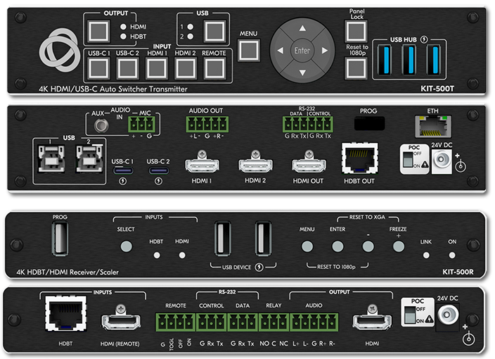 Kramer KIT-500 5x2 4K60 USB-C / HDMI HDBaseT Extender & Scaler Matrix Kit