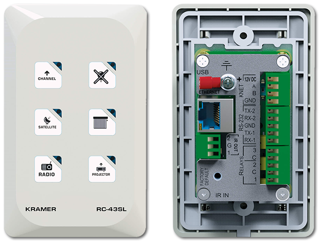 Kramer RC-43SL 6-Button Touch-Sensitive Control Keypad