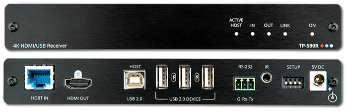 Kramer TP-590R 4K60Hz HDMI Over HDBaseT 2.0 Receiver w/ USB, RS-232 & IR
