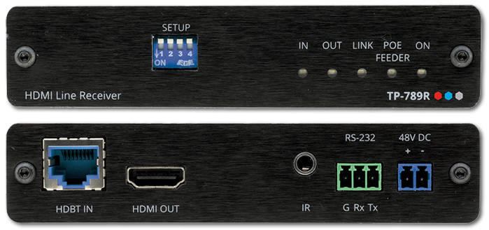 Kramer TP-789R 4K60 4:2:0 HDMI With IR, RS-232 over HDBaseT PoE Receiver