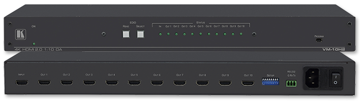 Kramer VM-10H2 1:10 1RU 4K60 HDR HDMI Distribution Amplifier