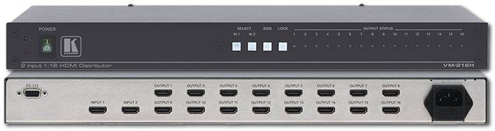 Kramer VM-216H 2x1:16 HDMI Switchable Distribution Amplifier