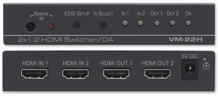 Kramer VM-22H 2x1:2 HDMI Switchable Distribution Amplifier