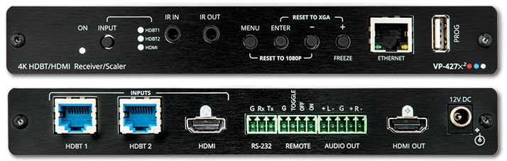 Kramer VP-427X2 4K HDR HDMI / Dual HDBaseT Over HDBaseT Receiver / Scaler