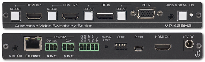 Kramer VP-429H2 4K 2x HDMI / DP / VGA to HDMI Scaler / Switcher