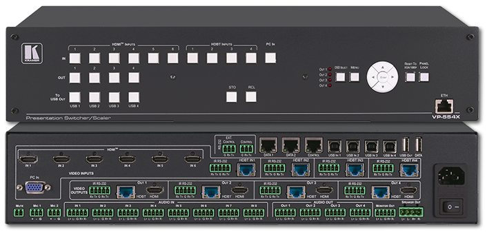 Kramer VP-554X 11x4:2 4K HDR Presentation Boardroom Matrix Switcher / Scaler