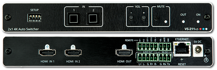 Kramer VS-211XS 2x1 4K60 HDR 4:4:4 HDMI Intelligent Auto Switcher