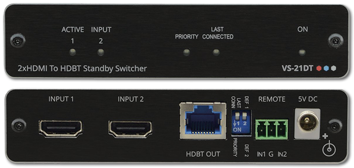 Kramer VS-21DT 2x1 4K60 4:2:0 HDMI Auto Switcher over HDBaseT