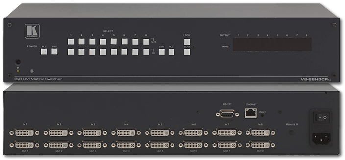 Kramer VS-88HDCPxl 8x8 DVI Matrix Switcher