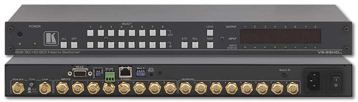 Kramer VS-88HDxl 8x8 3G HD-SDI Matrix Switcher