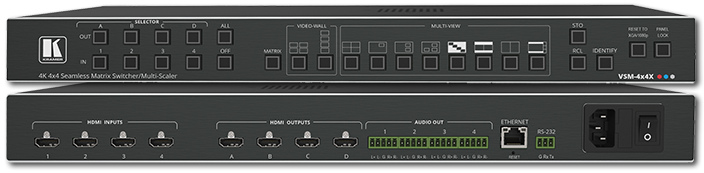 Kramer VSM-4X4X 4x4 Video Wall Seamless Matrix Switcher