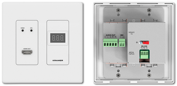 Kramer WP-DEC7 4K HDMI AVoIP PoE Wallplate Decoder