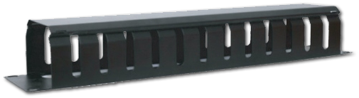 LDR 19" 1RU Cable Management Rail 24 Slot Shallow