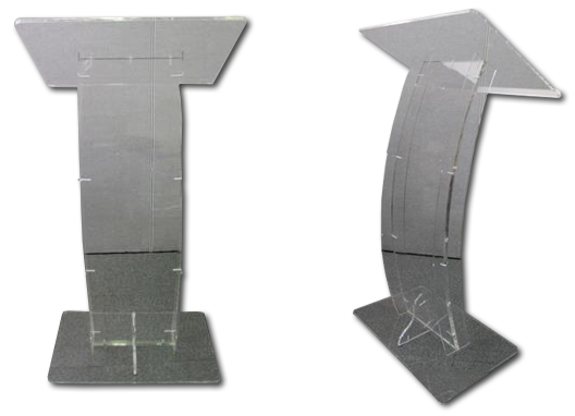 Lectern Australia LE-G07 Preacher Curved Acrylic Lectern