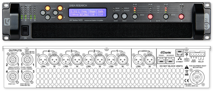 Linea Research 44M Series 4-Channel Touring Amplifier with DSP