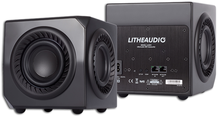 Lithe Audio LI-01675 4" 50W Wireless Subwoofer with Dual Passive Radiator