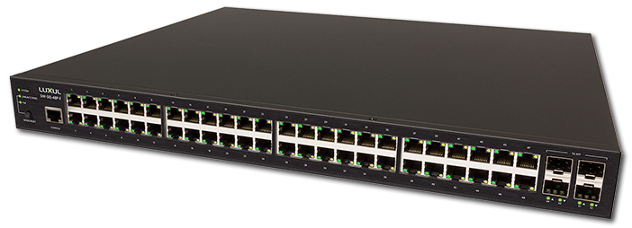 Luxul 48-Port Gigabit PoE+ L2 L3 Managed Switch with 4 SFP