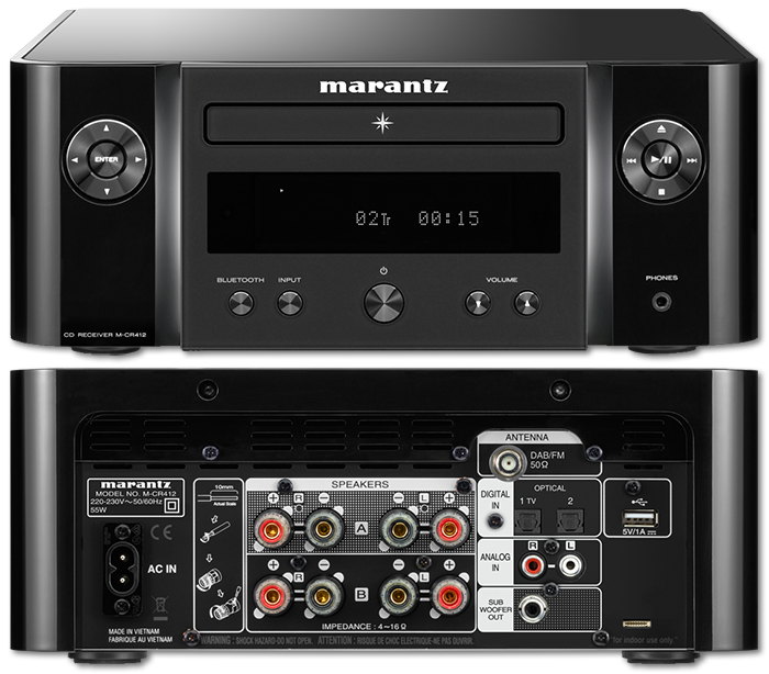 Marantz CR412 Compact CD Receiver with Bluetooth & DAB+