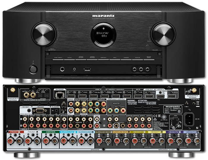 Marantz SR6015 9.2 8K AV Receiver with 3D Sound & HEOS Built-In