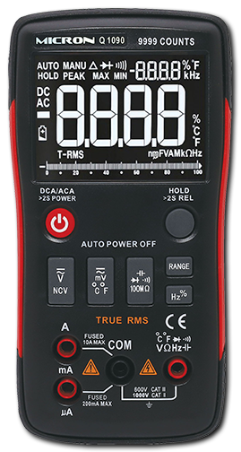 Micron Q1090 9999 Counts Auto-Ranging Digital Multimeter