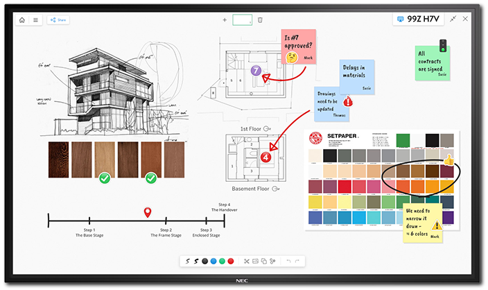 NEC Mxx1-IGB 4K 500 Nits 24/7 20-Point In-Glass Touch Interactive Displays