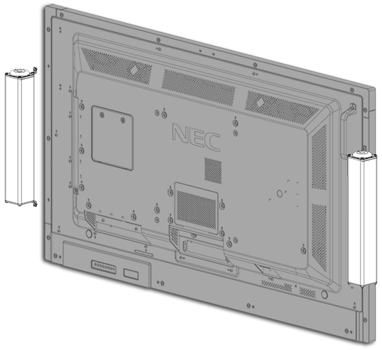 NEC SP-RM3 Side-Mounted Speakers To Suit Large Format V & P Series Displays