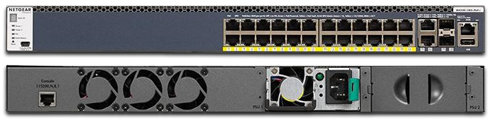 Netgear M4300-28G-POE 24-Port PoE Gigabit L3 Stackable Managed Switch with 2x 10G & 2x SFP & 550W PSU