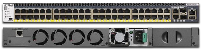 Netgear M4300-52G-POE 48-Port PoE Gigabit L3 Stackable Managed Switch with 2x 10G & 2x SFP & PSU