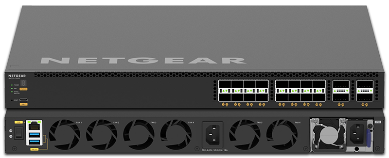 Netgear M4350-16V4C 16-Port 25G SFP28 Layer 3 Stackable Managed Switch with 4x100G QSFP28