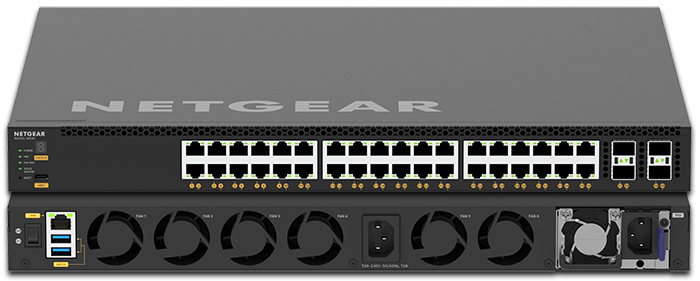 Netgear M4350-36X4V 36x10G/Multi-Gig PoE Layer 3 Stackable Managed Switch with 4x25G SFP28