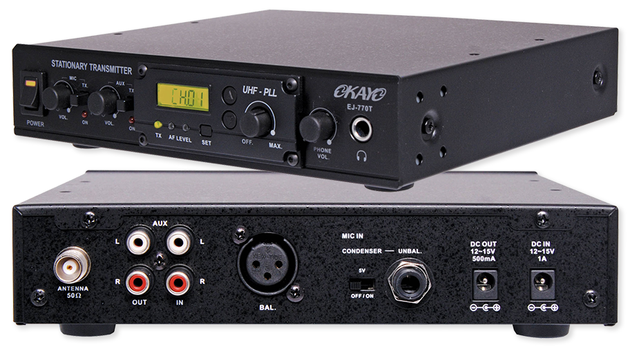 Okayo 96 channel UHF Wireless Audio Link Transmitter (520-544MHz)