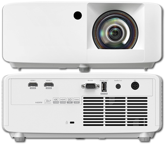 Optoma AZH360ST Full HD 3600 Lumens IP6X 24/7 Ultra-Compact Short Throw DLP Laser Projector