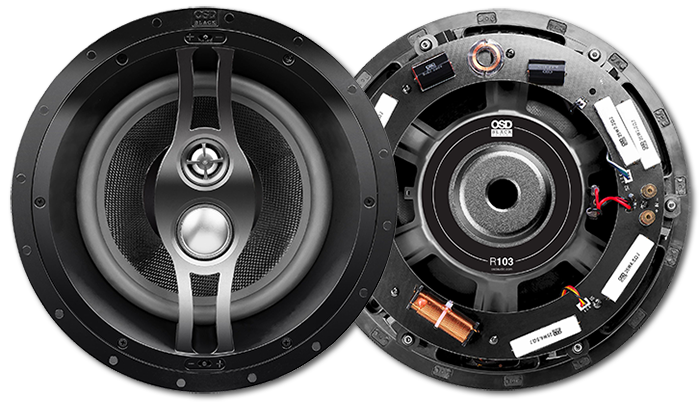 OSD Black R103 10" Reference 3-Way In-Ceiling LCR Speaker