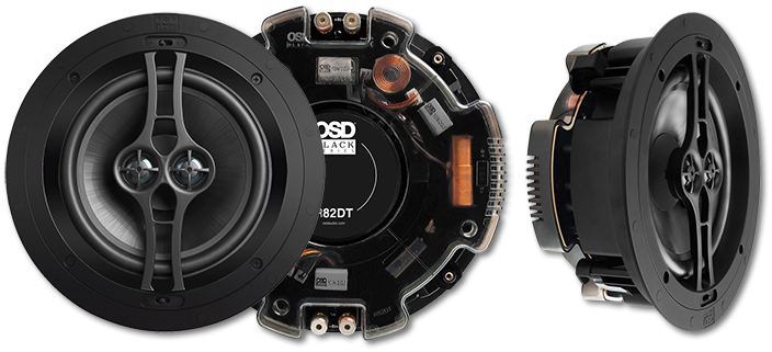 OSD Black R82DT 8" Performance Dual Voice Coil In-Ceiling Speaker