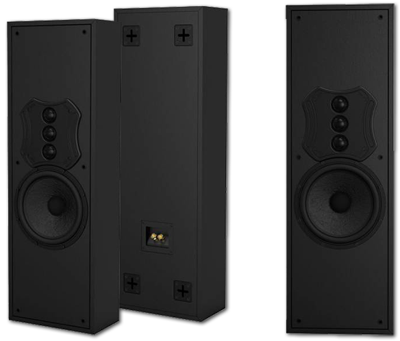 OSD Black S81-MK2 8" Woofer Triple Tweeter On-Wall Home Theatre Speaker