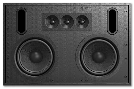 OSD Black S82 8" Dual Woofer Triple Tweeter In/On-Wall Speaker