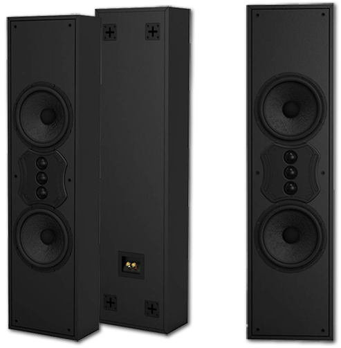 OSD Black S82-MK2 Dual 8" Woofer Triple Tweeter On-Wall Home Theatre Speaker