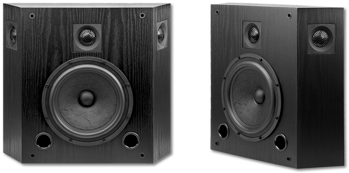 OSD Black S8T 8" Studio Monitor Tri-Pole On-Wall Surround Speaker