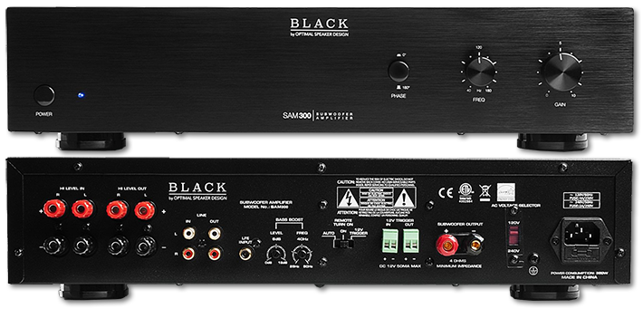 OSD Black SAM300 300W Mono Subwoofer Amplifier