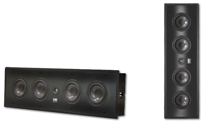 OSD Black T69 Trio 6.5" Carbon 3-Way In-Wall LCR Speaker