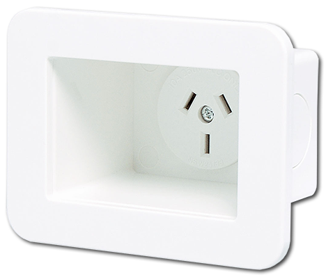 P8058 Wallplate Recess Box With 240V Mains GPO