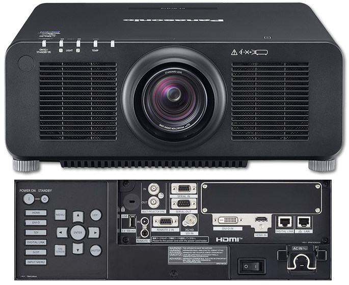 Panasonic PT-RCQ10BE WUXGA 10,000 Lumens 24/7 Digital Link 1-Chip DLP Laser Projector