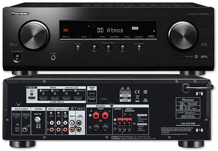 Pioneer VSX-534 5.1-Ch Dolby Atmos AV Receiver